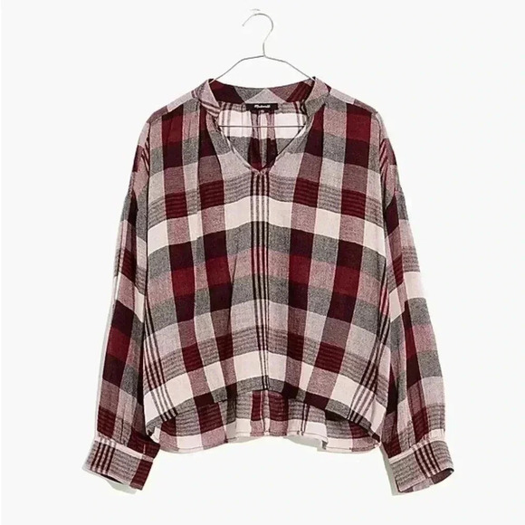 Madewell Tops - [M] Madewell Highroad  Popover L/S Shirt in Schorr Plaid